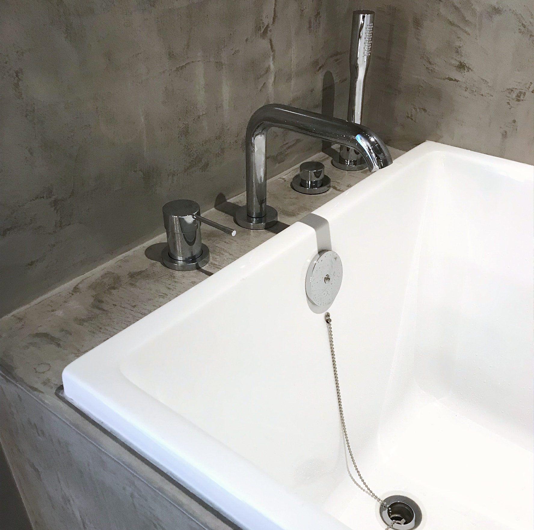 特注　オーダー　ユニットバス　事例2 バスルーム　フリーサイズ　モールテックス　バス水栓　グローエ