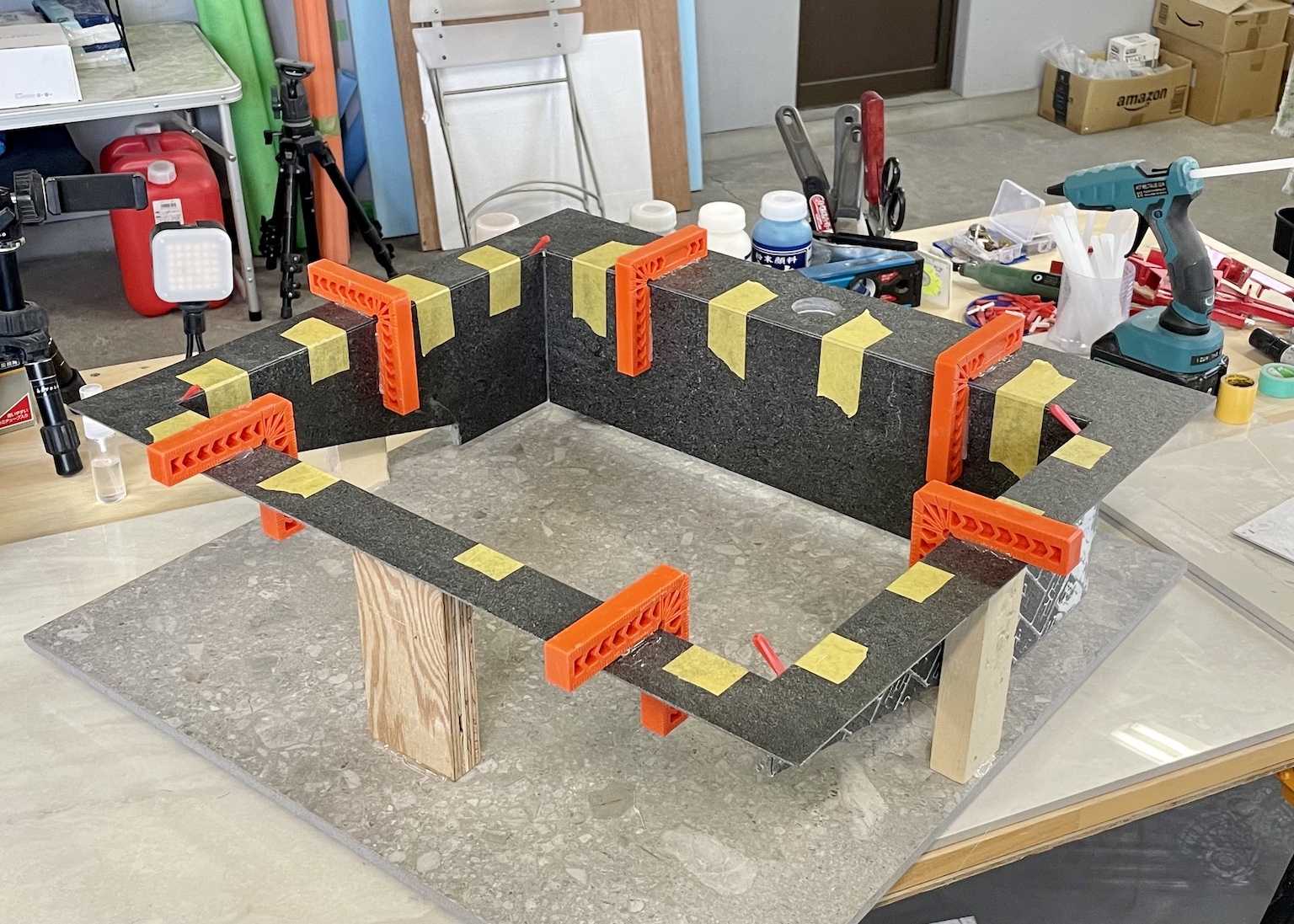 イジュール 特注 オーダー ユニットバス バスルーム タイルの洗面ボウル